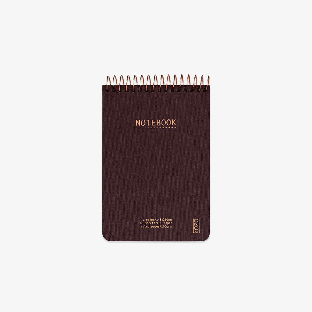 KOZO SPIRALBUNDEN NOTESBOG A6 // COFFEE