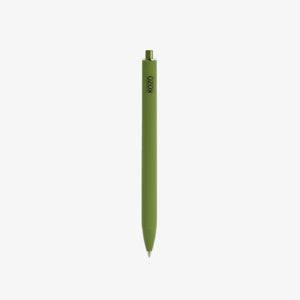 Green ballpoint pen with 'KOZO' branding on a white background