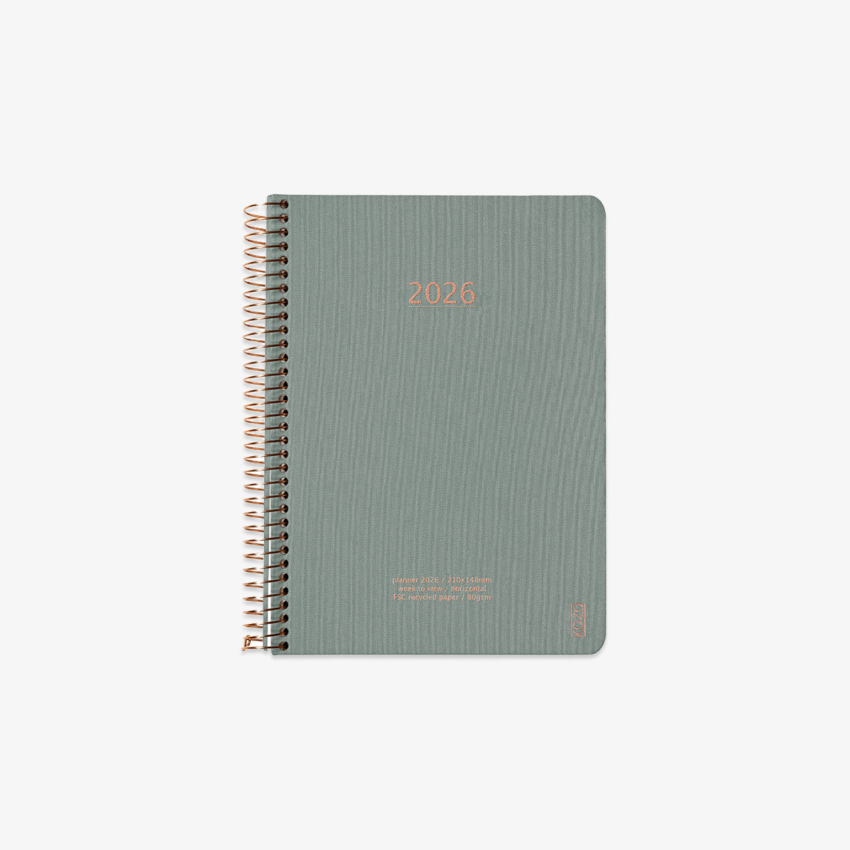 KOZO SPIRALBUNDEN KALENDER 2025 A5 // ALOE VERA