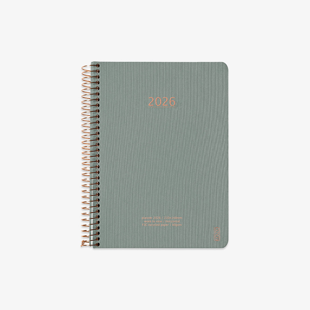 KOZO SPIRALBUNDEN KALENDER 2025 A5 // ALOE VERA