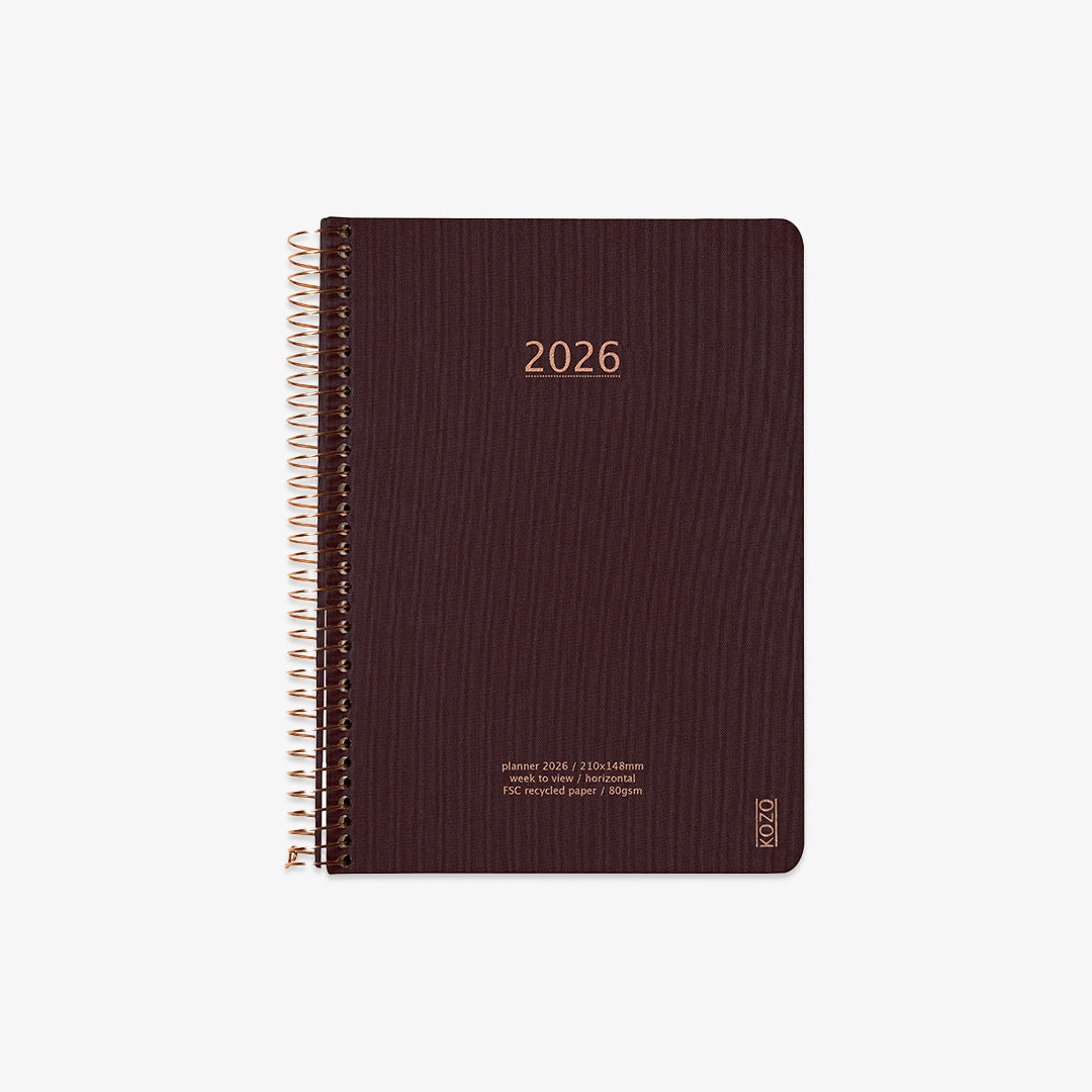 KOZO SPIRALBUNDEN KALENDER 2025 A5 // KAFFE