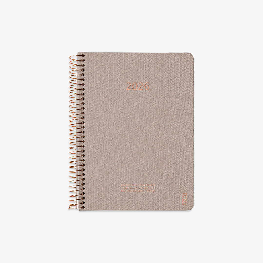 KOZO SPIRALBUNDEN KALENDER 2025 A5 // SAND