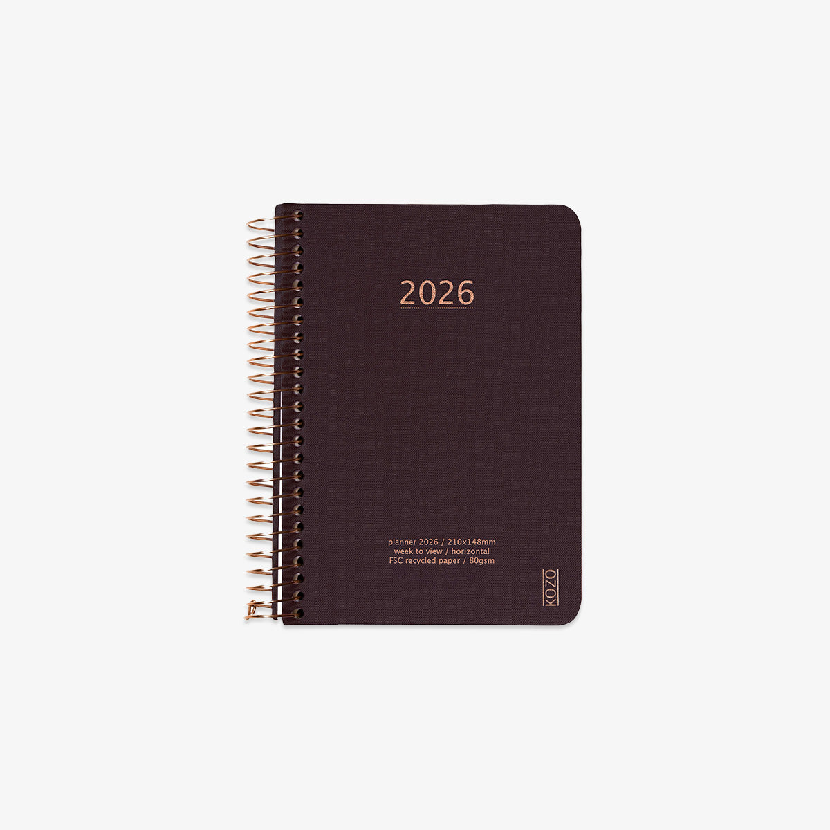 KOZO SPIRALBUNDEN KALENDER 2026 A6 // KAFFE