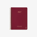 KOZO SPIRAL-BOUND CALENDAR 2027 A5 (DANISH) // BERRY