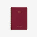 KOZO SPIRAL-BOUND CALENDAR 2027 A5 (DANISH) // BERRY