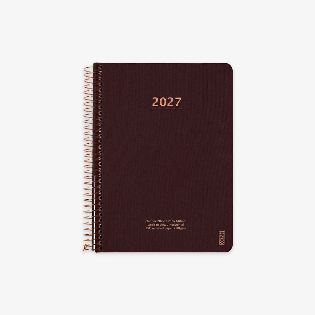 KOZO SPIRALBUNDEN KALENDER 2027 A5 // KAFFE