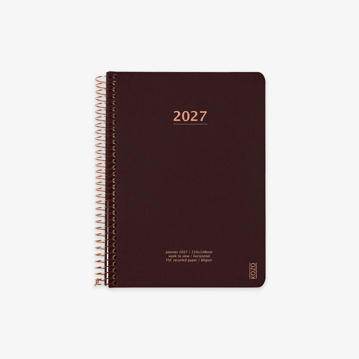 KOZO SPIRALBUNDEN KALENDER 2027 A5 // KAFFE