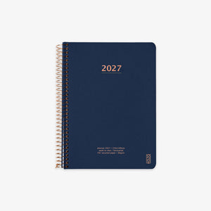 KOZO SPIRAL-BOUND CALENDAR 2027 A5 (DANISH) // NAVY