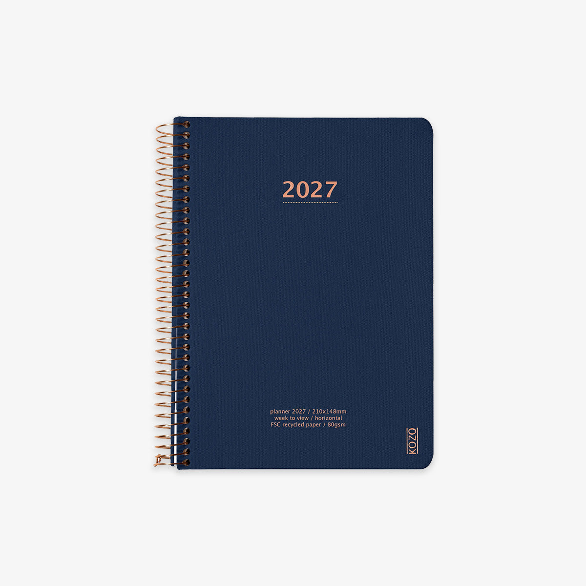 KOZO SPIRALBUNDEN KALENDER 2027 A5 // NAVY