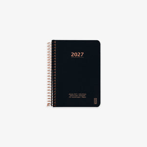 KOZO SPIRALBUNDEN KALENDER 2026 A6 // SORT