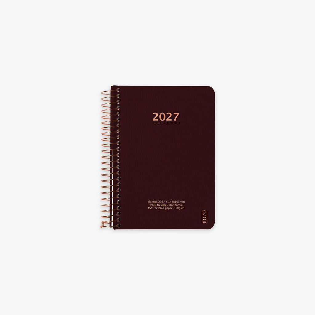 KOZO SPIRALBUNDEN KALENDER 2027 A6 // KAFFE