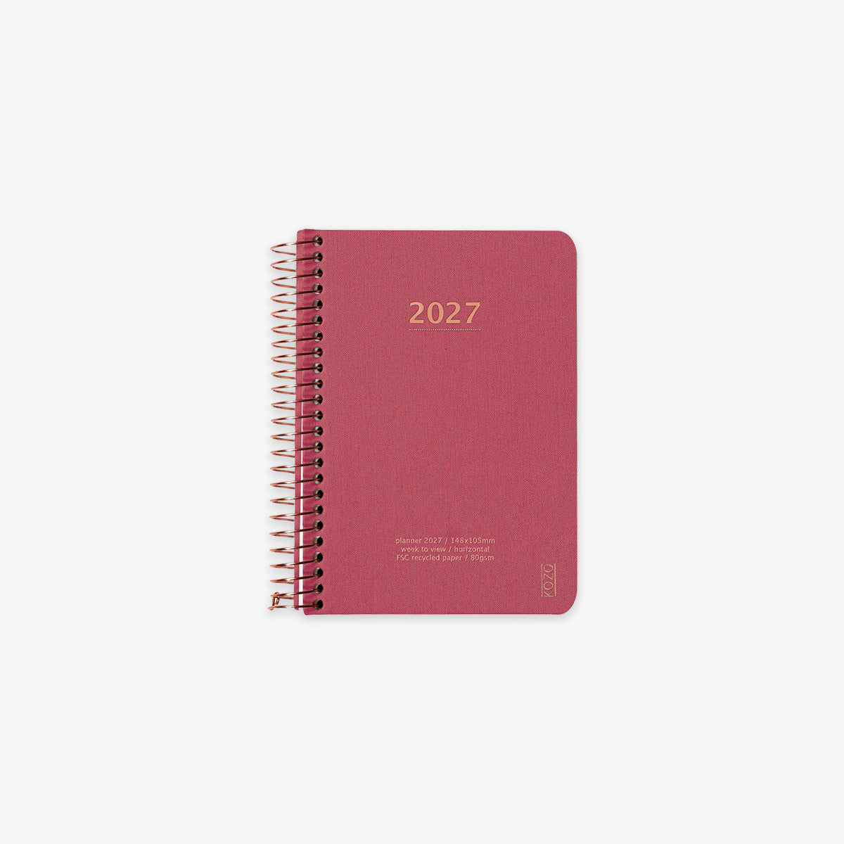 KOZO SPIRALBUNDEN KALENDER 2027 A6 // GUAVA PINK