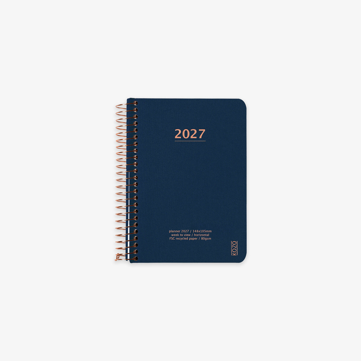 KOZO SPIRALBUNDEN KALENDER 2027 A6 // NAVY