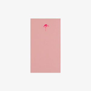 Pink notebook with a palm tree logo on a white background