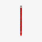 Red pencil with black polka dots and a ladybug design 
