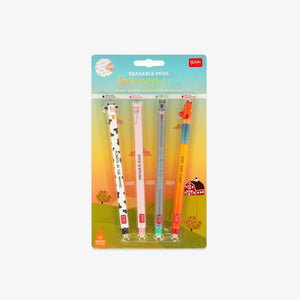 ERASABLE GEL PENS SET OF 4 // FARM SWEET FARM