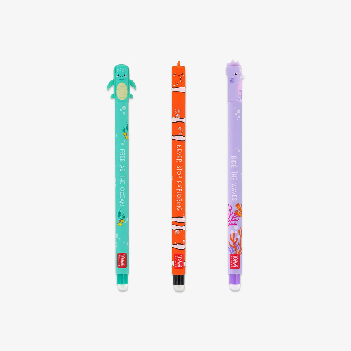 ERASABLE GEL PENS SET OF 3 // UNDER THE SEA