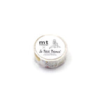 Round washi tape with 'mt' and 'Le Petit Prince' branding on a white background