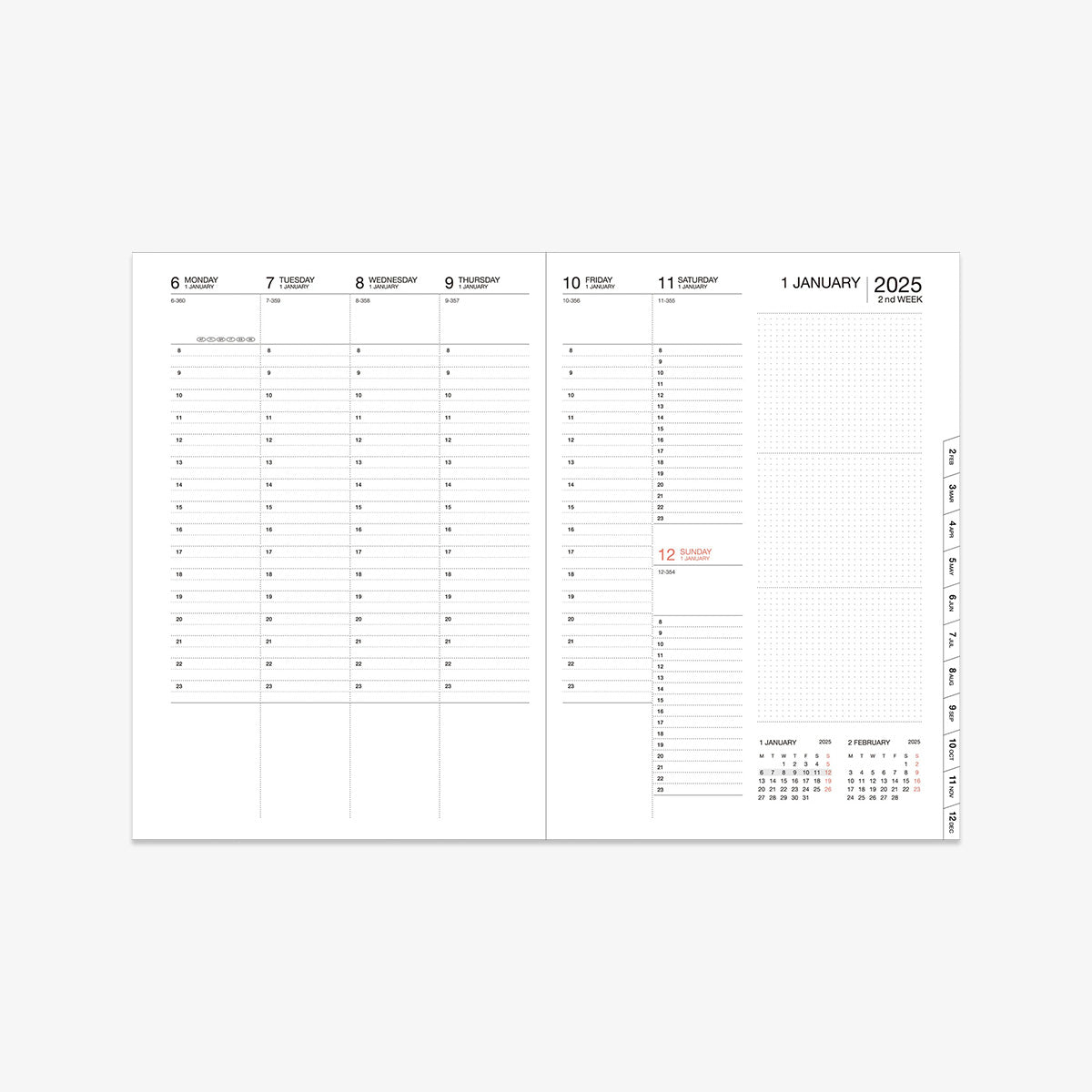 KALENDER SEP 2024 - DEC 2025 A5 // STORAGE IT LILLA