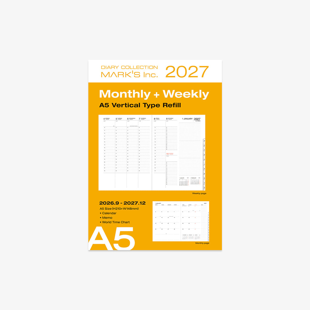 CALENDAR SEP 2026 - DEC 2027 A5 // REFILL