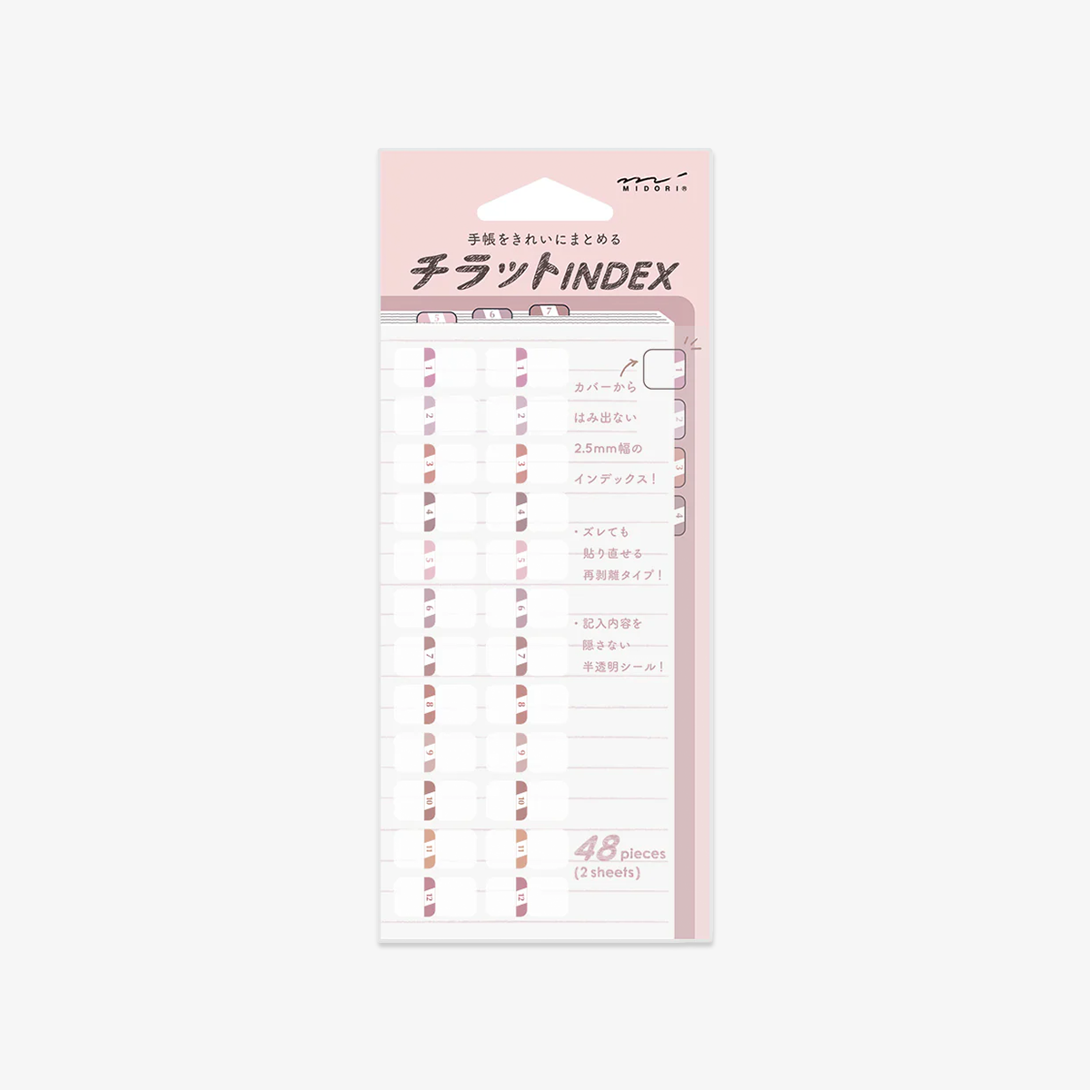 MIDORI INDEX LABELS // PINK