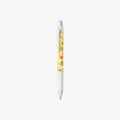 Pen with a decorative yellow moomin design on a white background