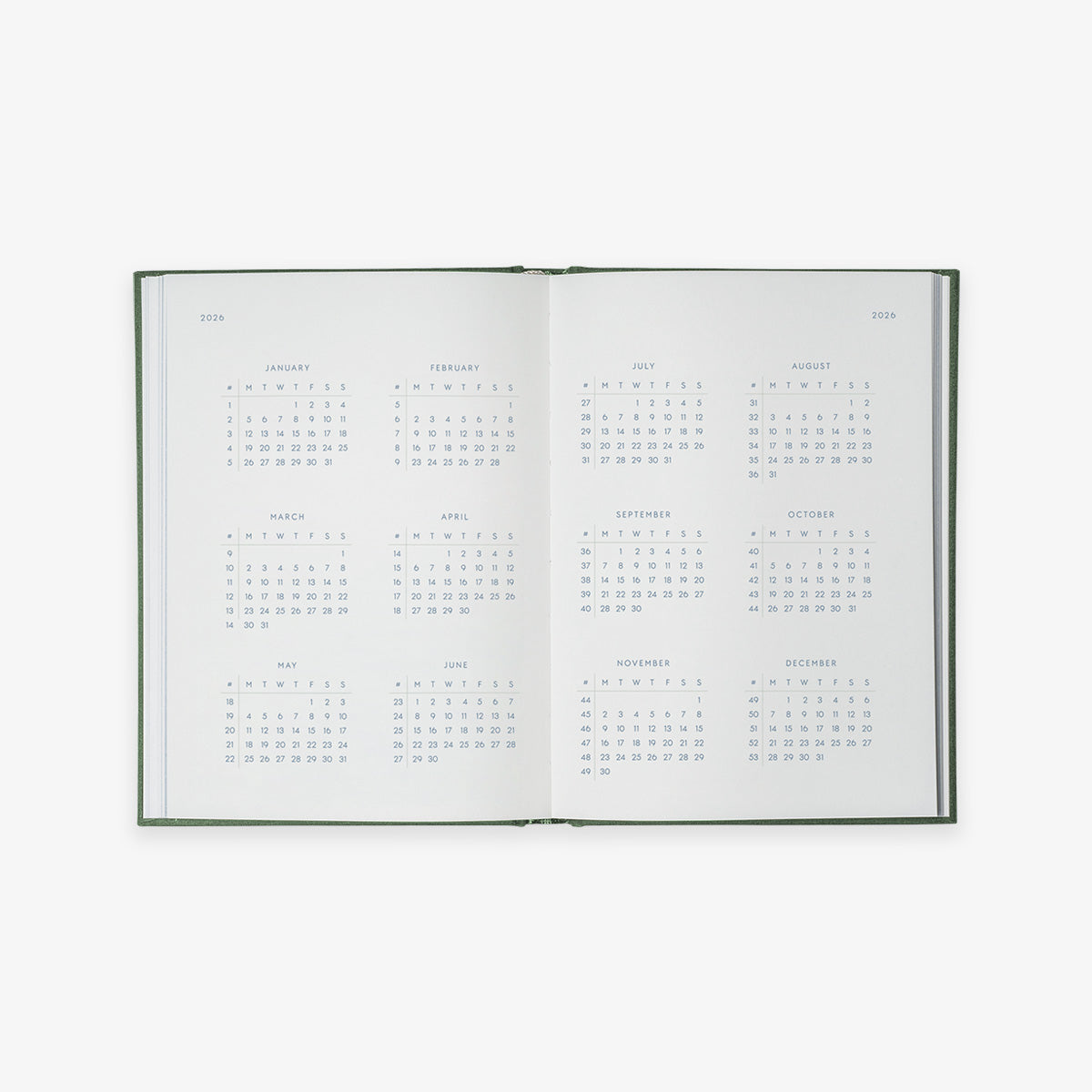 NOTEBOOK CALENDAR 2026 // ENGELSK
