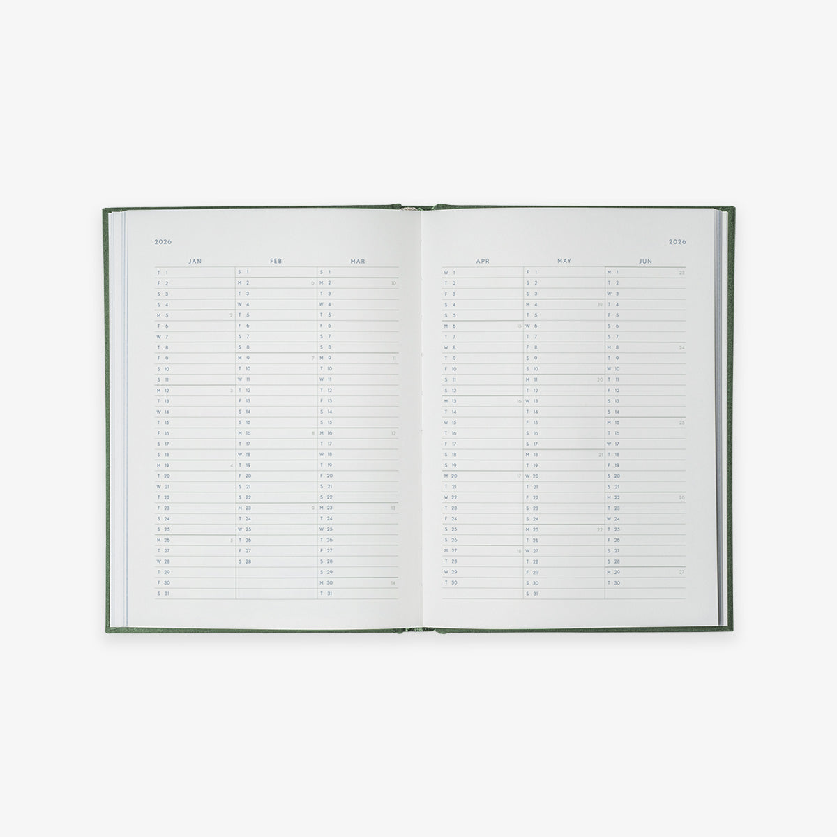NOTEBOOK CALENDAR 2026 // ENGELSK