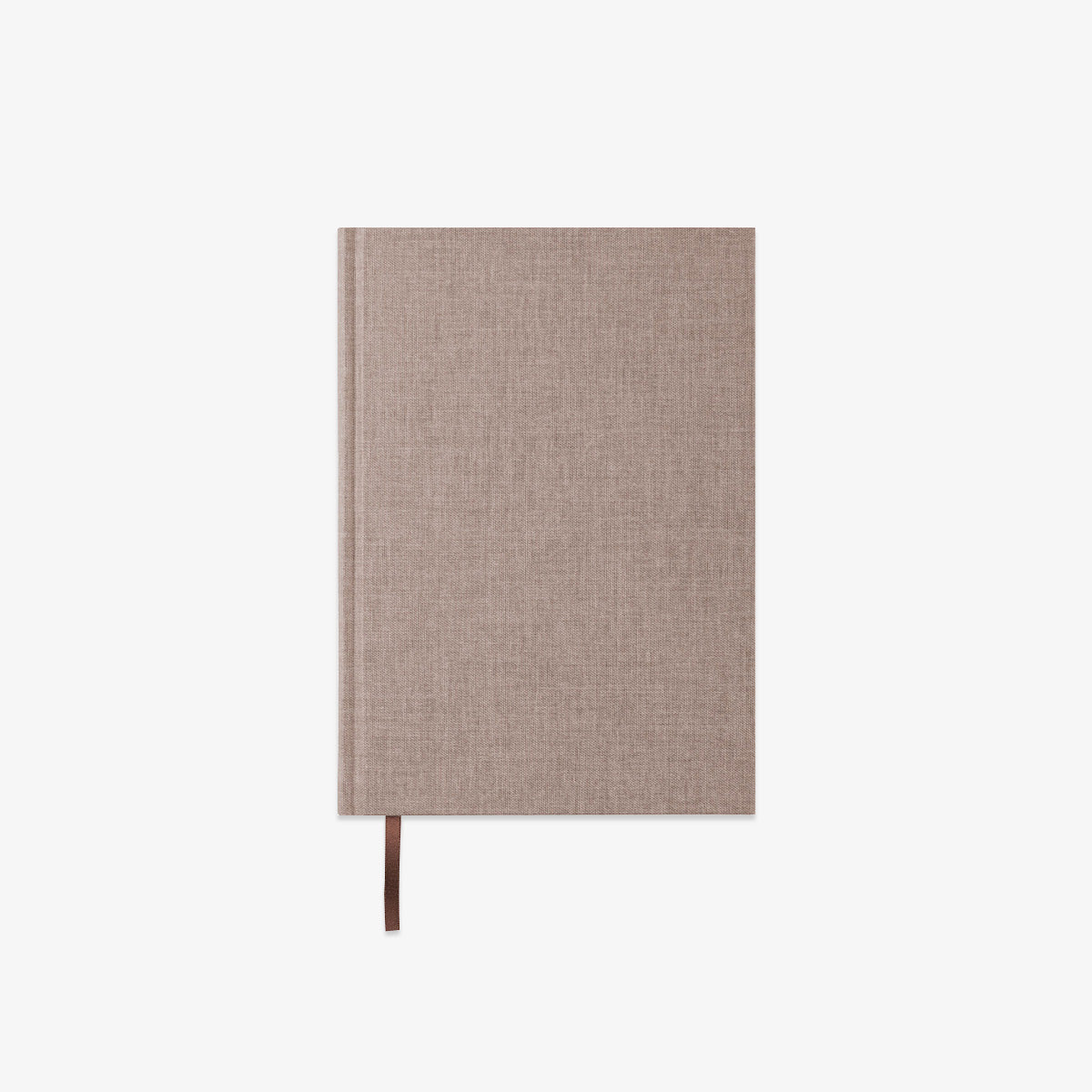 Beige fabric-bound notebook 