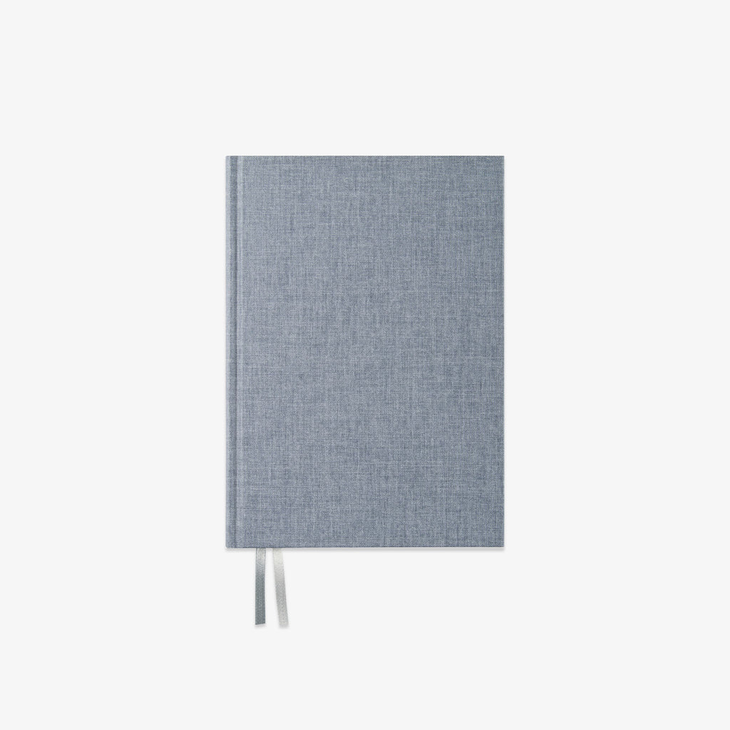 denim textured notebook with linned cover