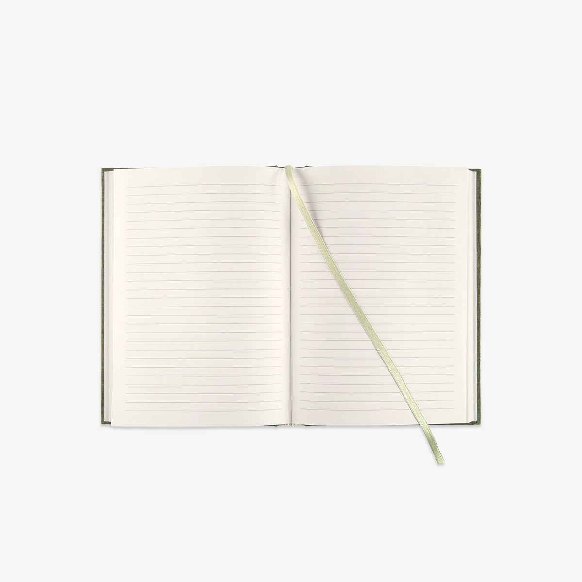 Open notebook with lined pages 