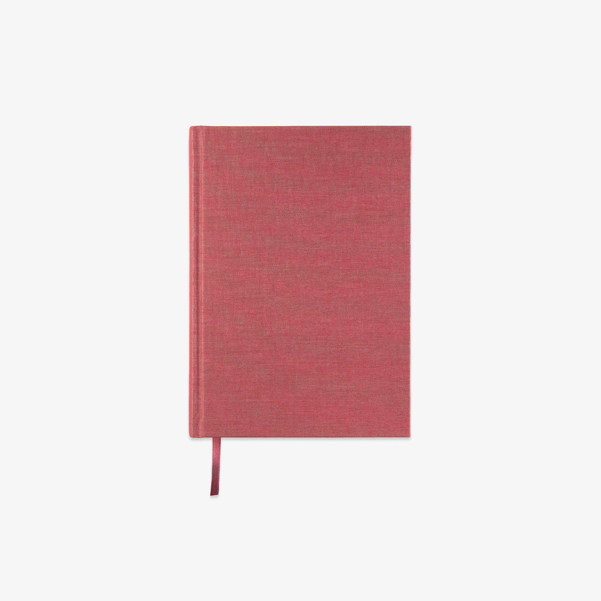 Red notebook on a white background