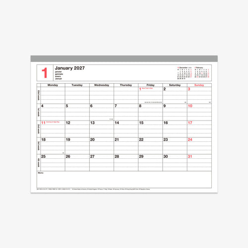 NOTEBOOK CALENDAR 2027 M // KHAKI