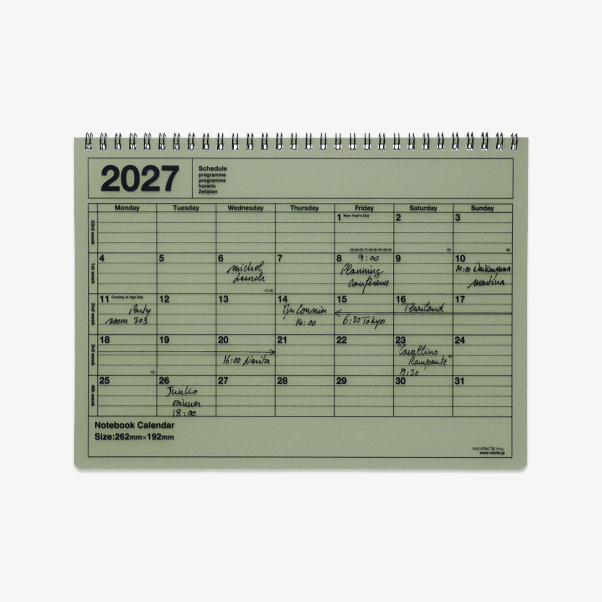 NOTEBOOK CALENDAR 2027 M // KHAKI