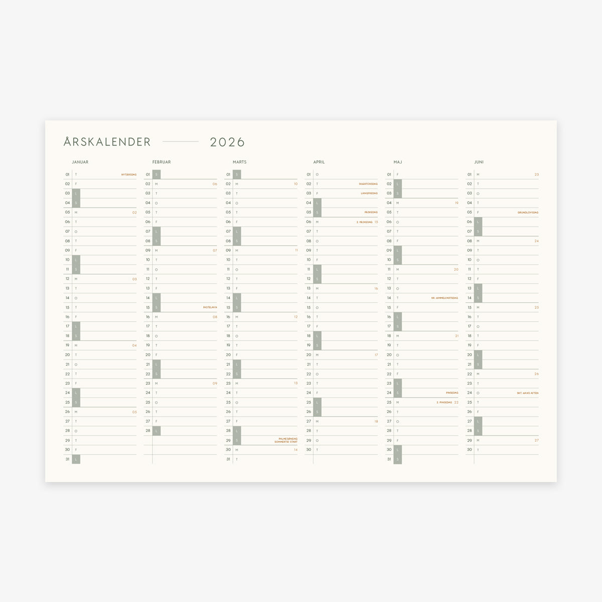A3 KALENDER 2026