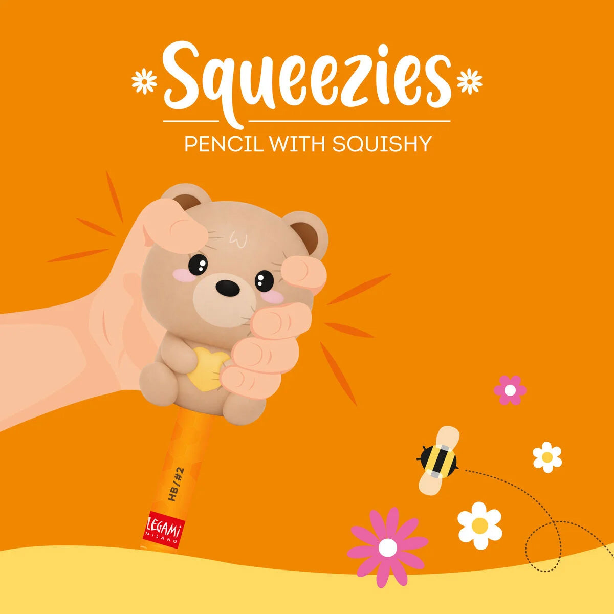 LEGAMI SQUEEZIES PENCIL // TEDDY BEAR
