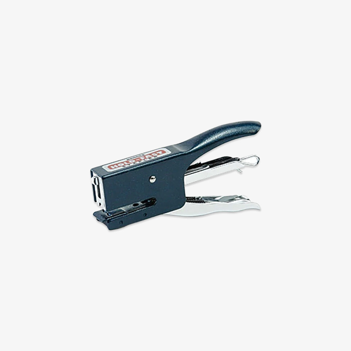 Blue stapler on a white background