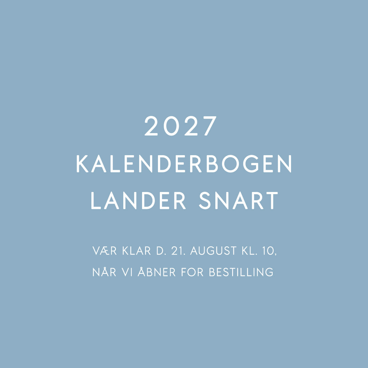 KALENDERBOG 2027 // DANSK