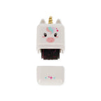 Unicorn-shaped roller stamp on a white background