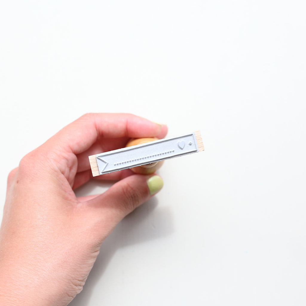 STEMPEL // BANNER MED HJERTE