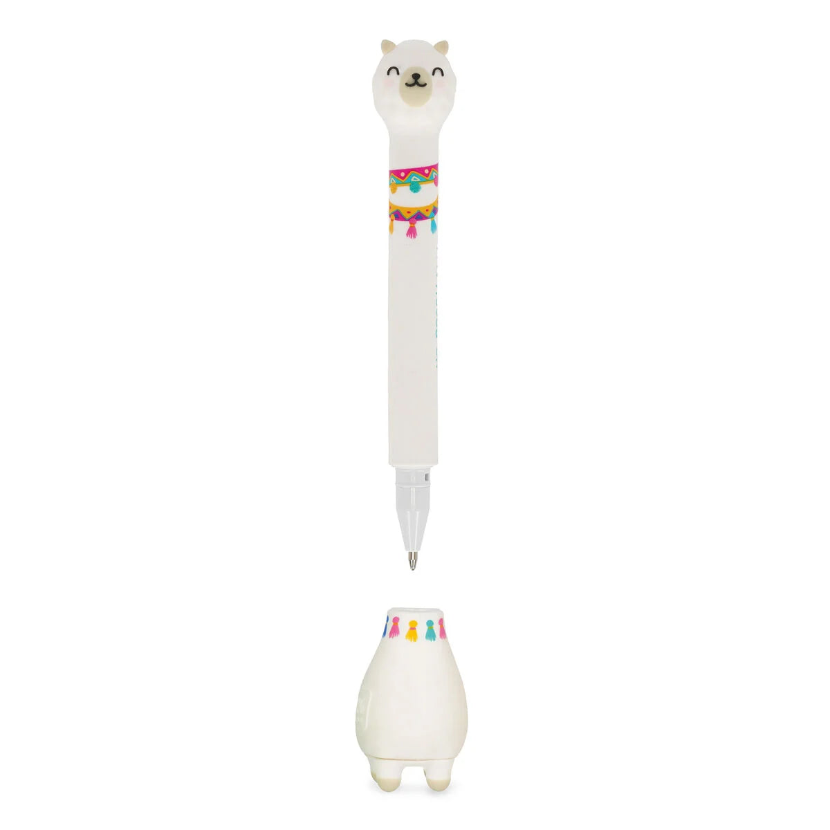 Pen with llama design on a white background