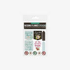Packaging of wedding planner stickers with various designs