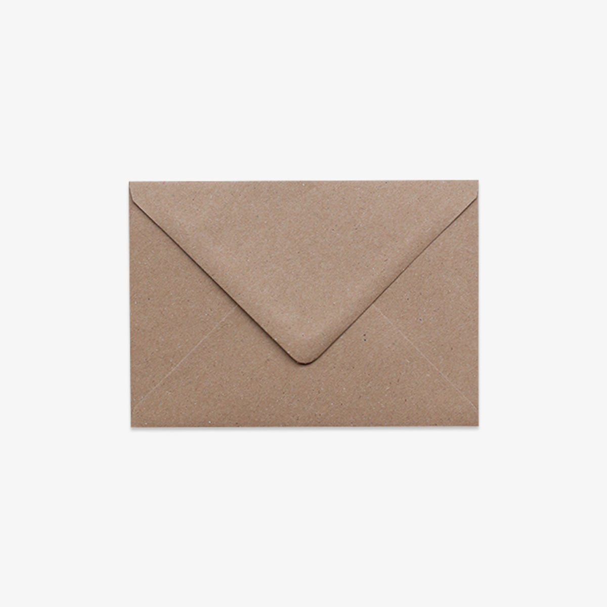 A single C6 brown kraft envelope with a V-flap design, displayed against a white background.
