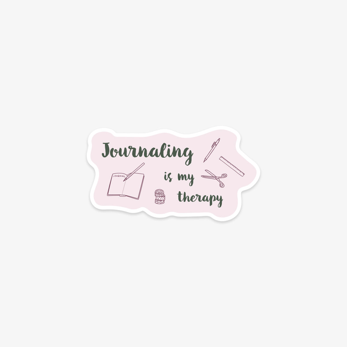 VINYL STICKER // JOURNALING IS MY THERAPY