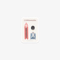 Vinyl sticker with a design of the Danish Garder and the text 'COPENHAGEN'