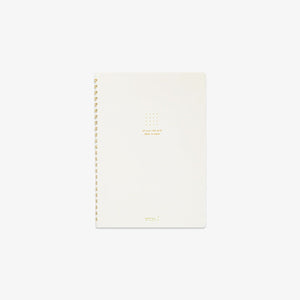 A5 RING NOTEBOOK W. DOT GRID // WHITE