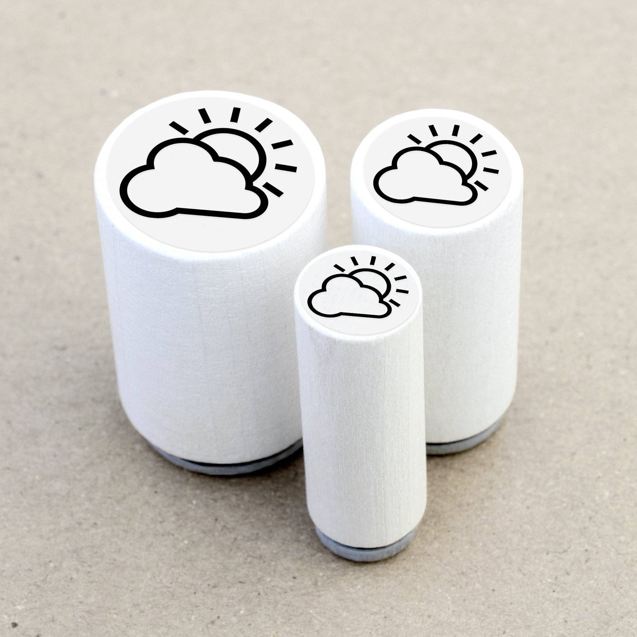 MINI RUBBER STAMP // PARTLY CLOUDED