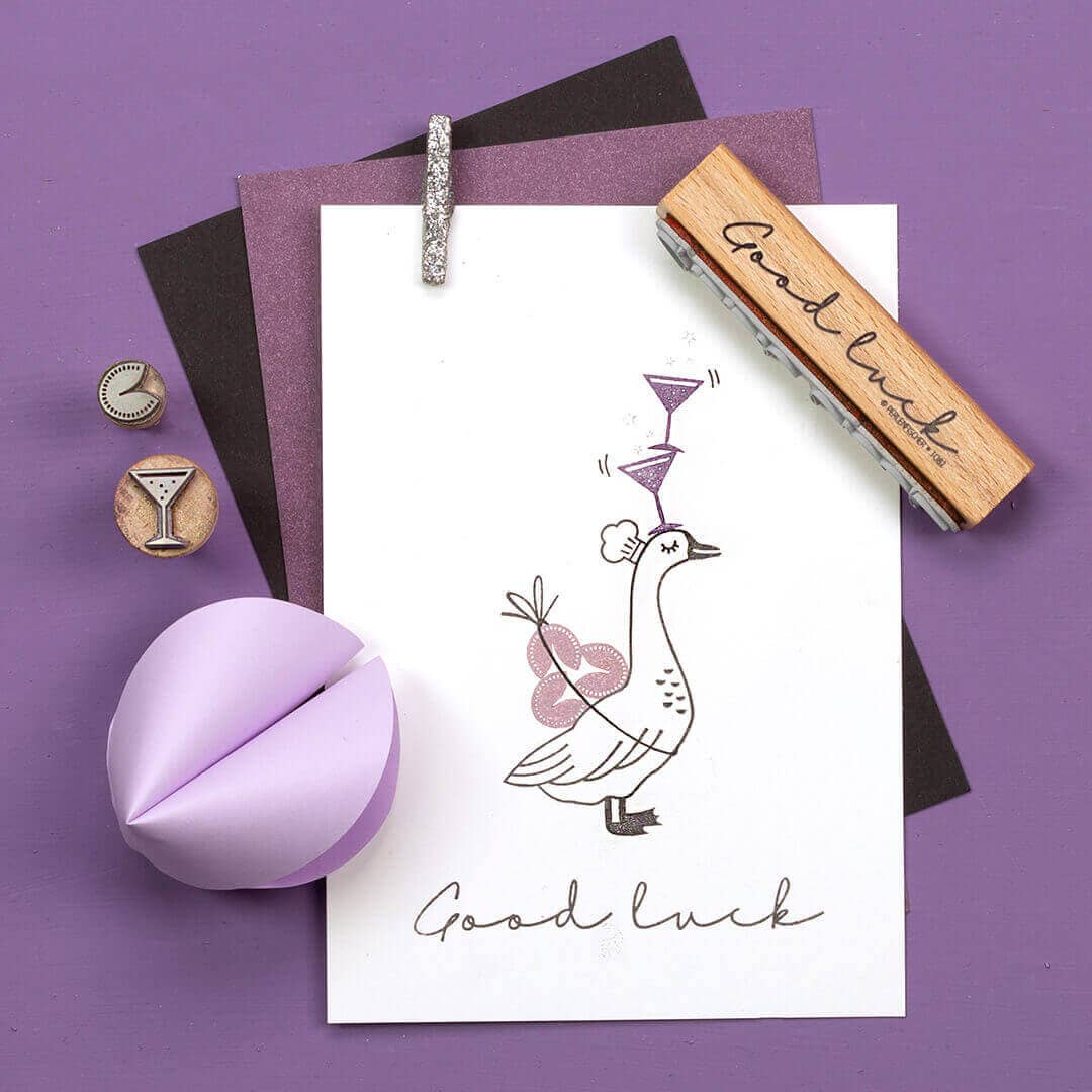 RUBBER STAMP // COCKTAIL GLASS