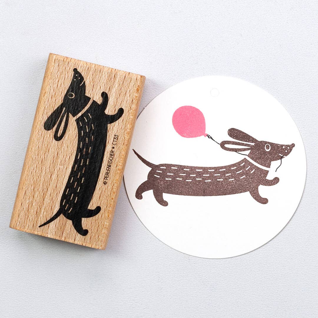 RUBBER STAMP // RUNNING DACHSHUND