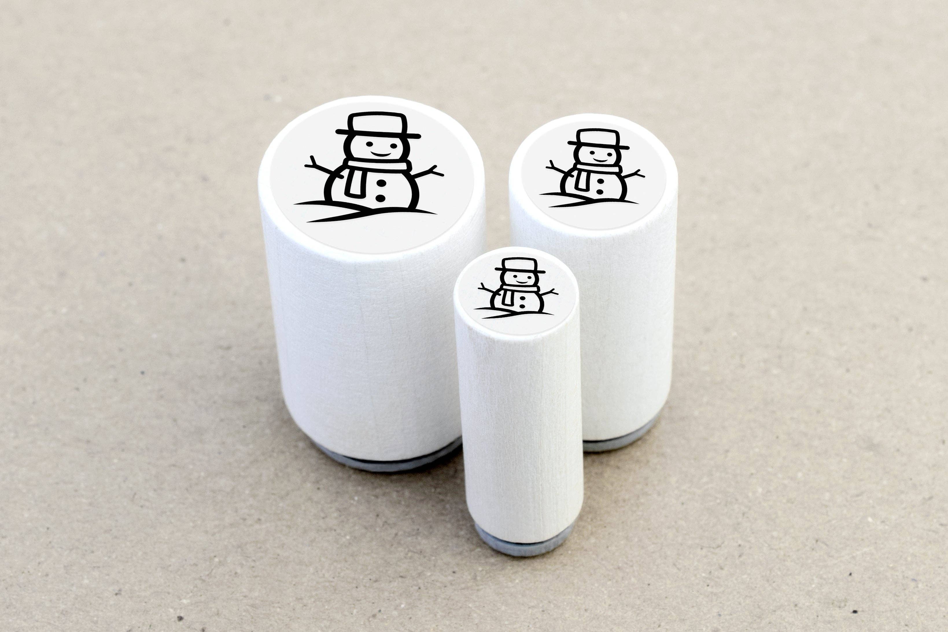 MINI RUBBER STAMP // SNOWMAN